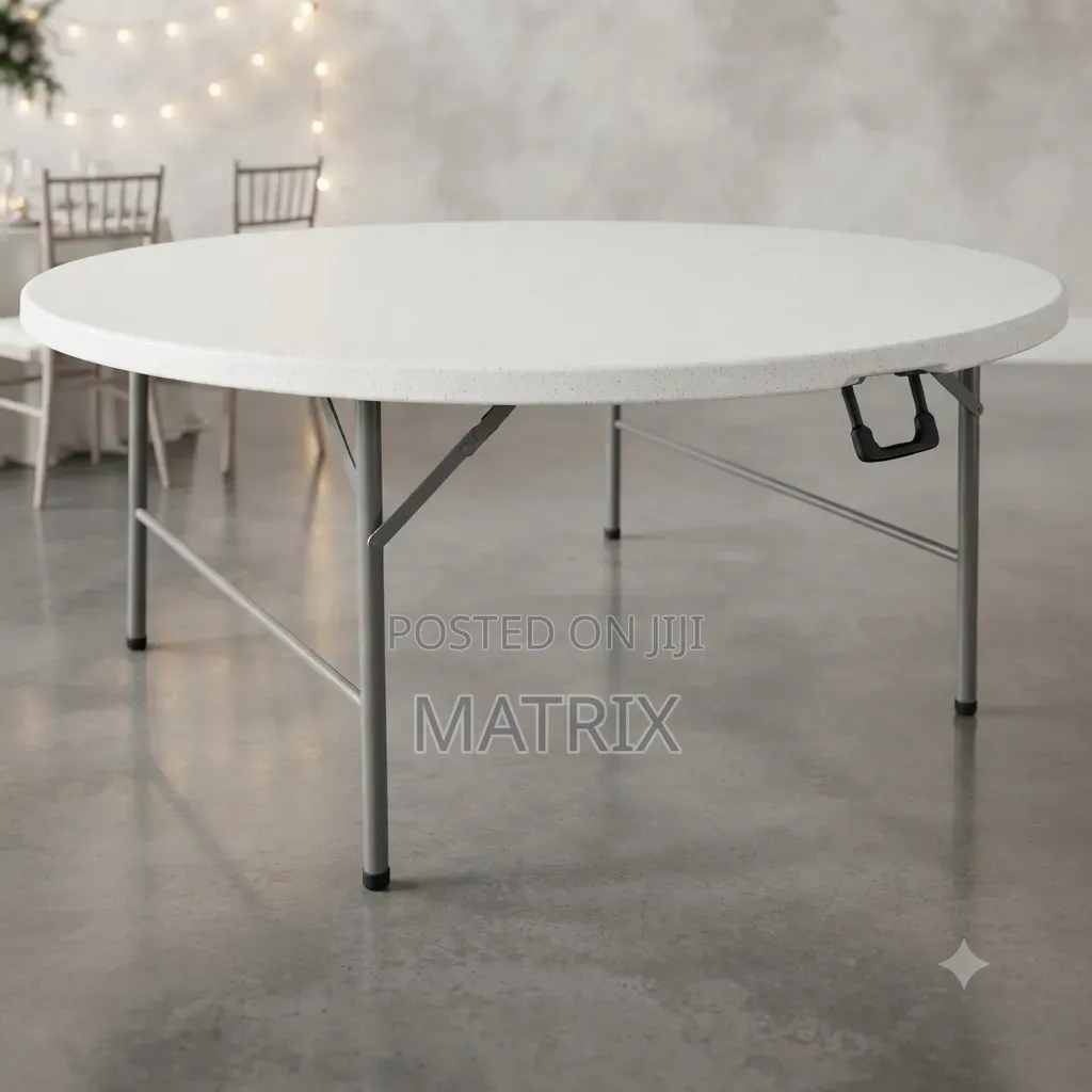 Round Plastic Folding Table Outdoor or Indoor