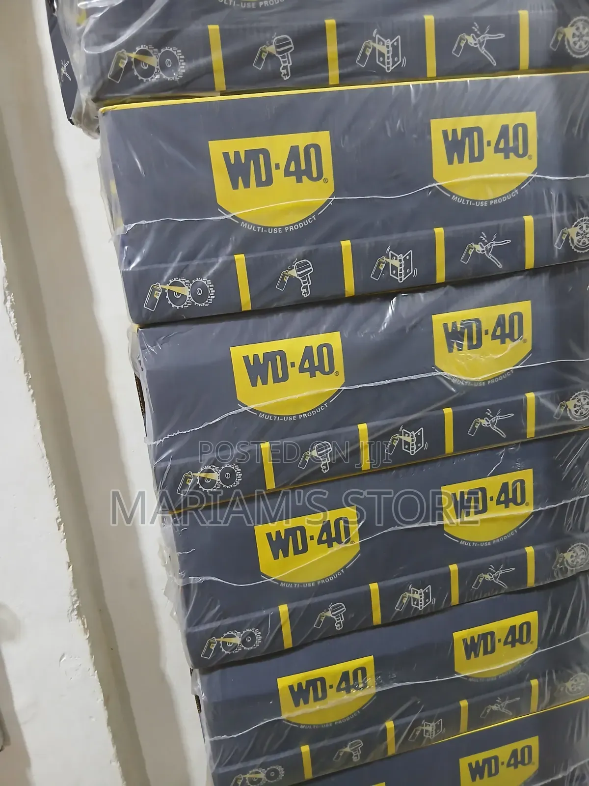 Shows Bulk Packaging of WD-40 Multi-Use Product.