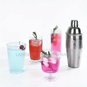 Cocktail Shaker, 20 Oz Martini Drink With Built-in Straw