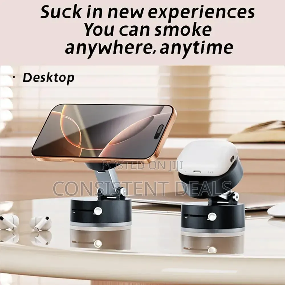 Foldable Magnetic Vacuum Phone Holder With Strong Suction Cup