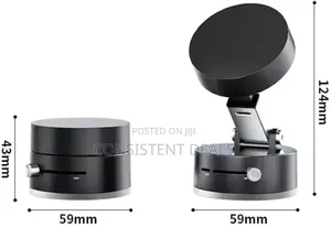 Foldable Magnetic Vacuum Phone Holder With Strong Suction Cup