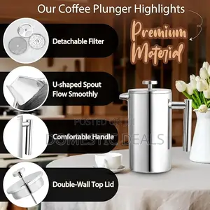 Stainless Steel Coffee Plunger French Press