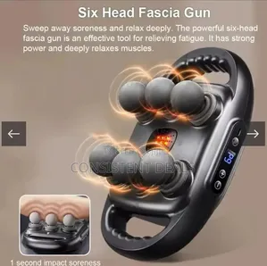 Massage Gun Deep Tissue 6 Heads, Back Massager 9 Speed