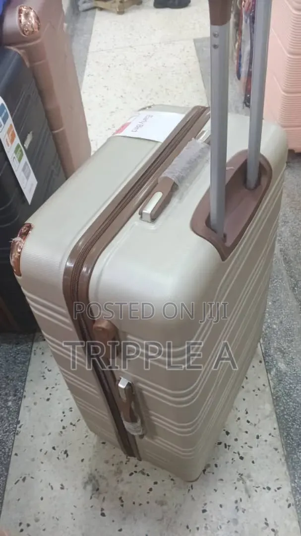 Beige Early Bird Rubber Suitcase