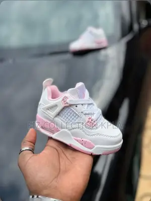 Jordan 4 Pink White Kids Sneakers
