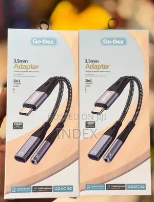 Go Des 2in1 USB C to 3.5mm Audio Adapter Plus Type C for Charging