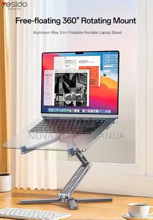 Yesido Aluminum 360 RotatingFoldable 2-in-1 Laptop Height Holder LP09