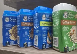 Gerber Baby Cereals in Probiotic Oatmeal Banana and Grain Grow.