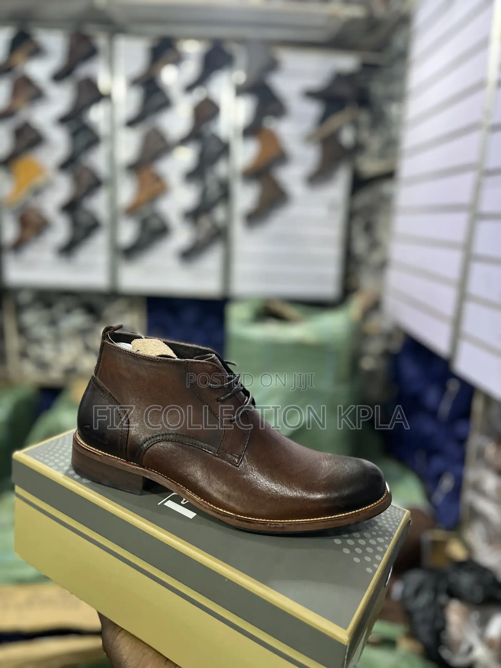 Clarks Premium Brown Wood Sole Boot