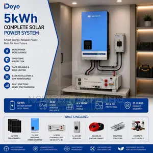 Deye 5kWh Solar System | 3kW Hybrid Inverter | 6000 Cycles