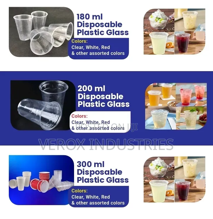 Disposable Plastic Cups .