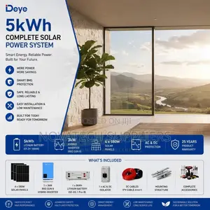 Modern Home Energy System With 5kWh Lithium Battery