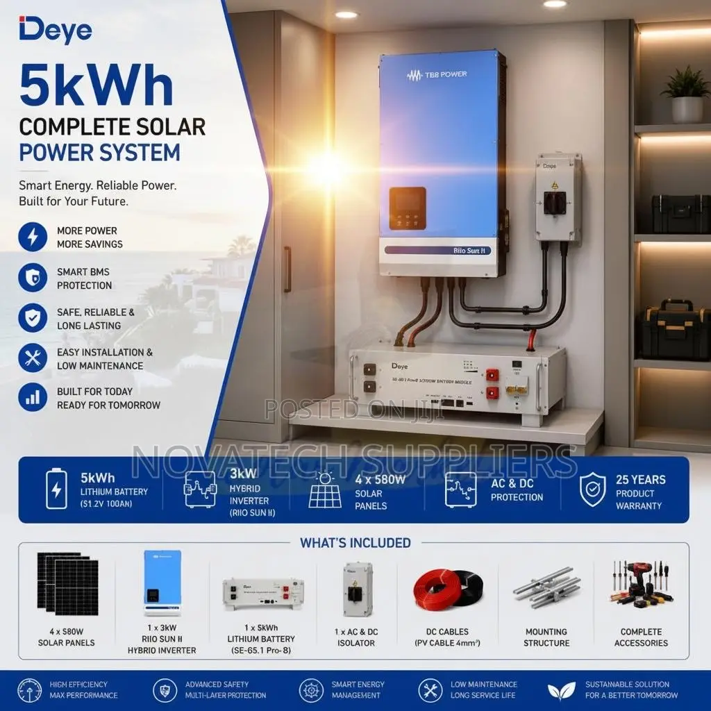 Powerful 48V Hybrid Solar Kit With Premium Lithium Battery 5kwh