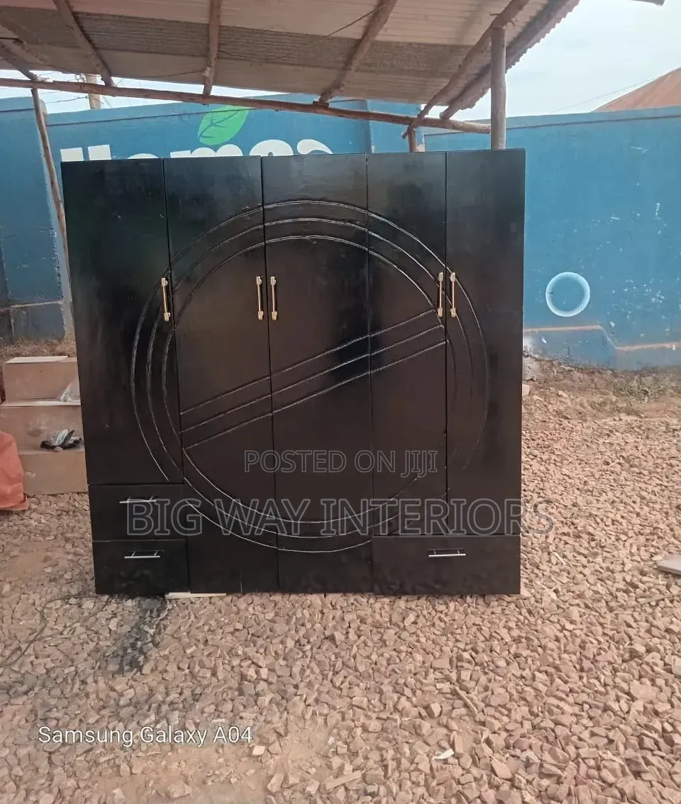 6x6 Feet Black Wardrobe