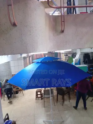 Round Topped Umbrella With a Stand
