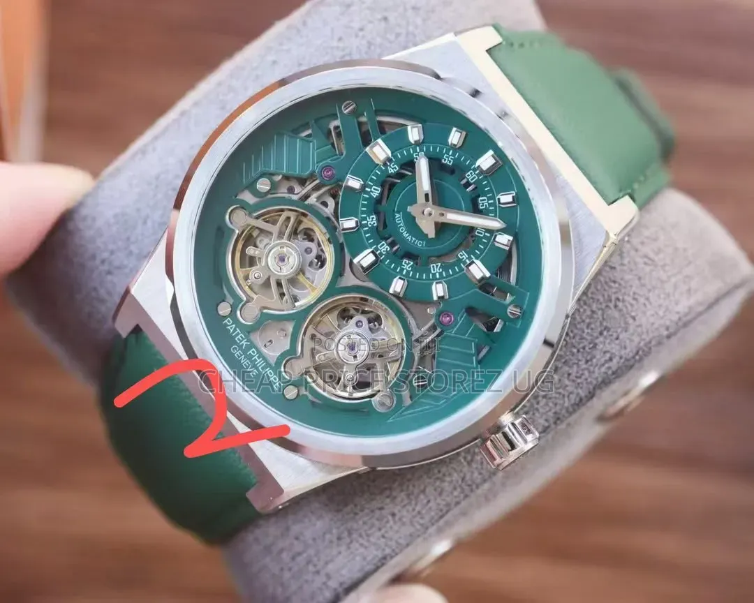 Green/Silver Watches Men Patek Mechanical