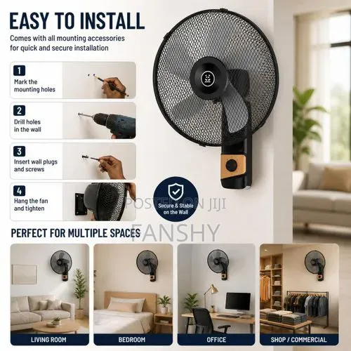 Original Panda Wall Fan 16" Inch