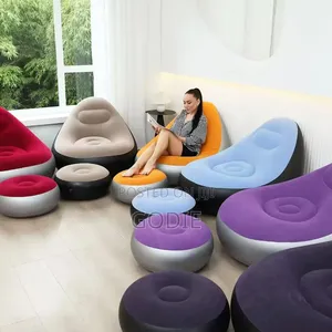 Inflatable Lazy Air Sofas Feature a Soft, Flocked Surface
