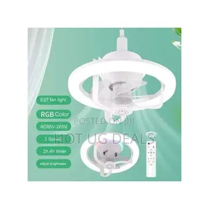 Fan With Light - Remote Ceiling Fan With 360 Rotation, RGB Mode
