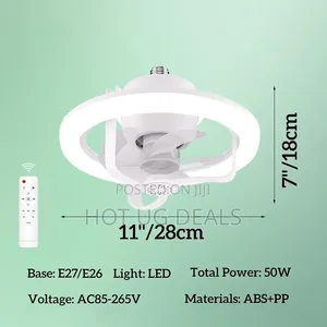 Fan With Light - Remote Ceiling Fan With 360 Rotation, RGB Mode