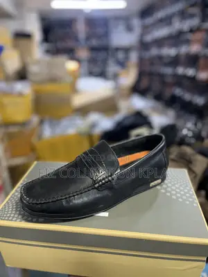 Clarks Premium Black Leather Moccasin