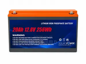 12V 20Ah LiFePO4 Lithium Battery 256Wh Solar Backup