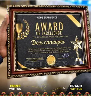 A4 Framed Certificates