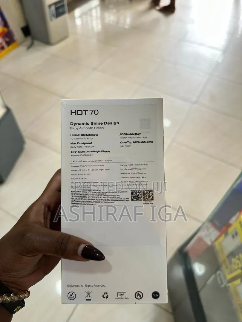 New Infinix Hot 70 128 GB Black