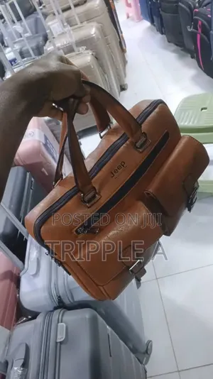 Jeep Brown Leather Briefcase
