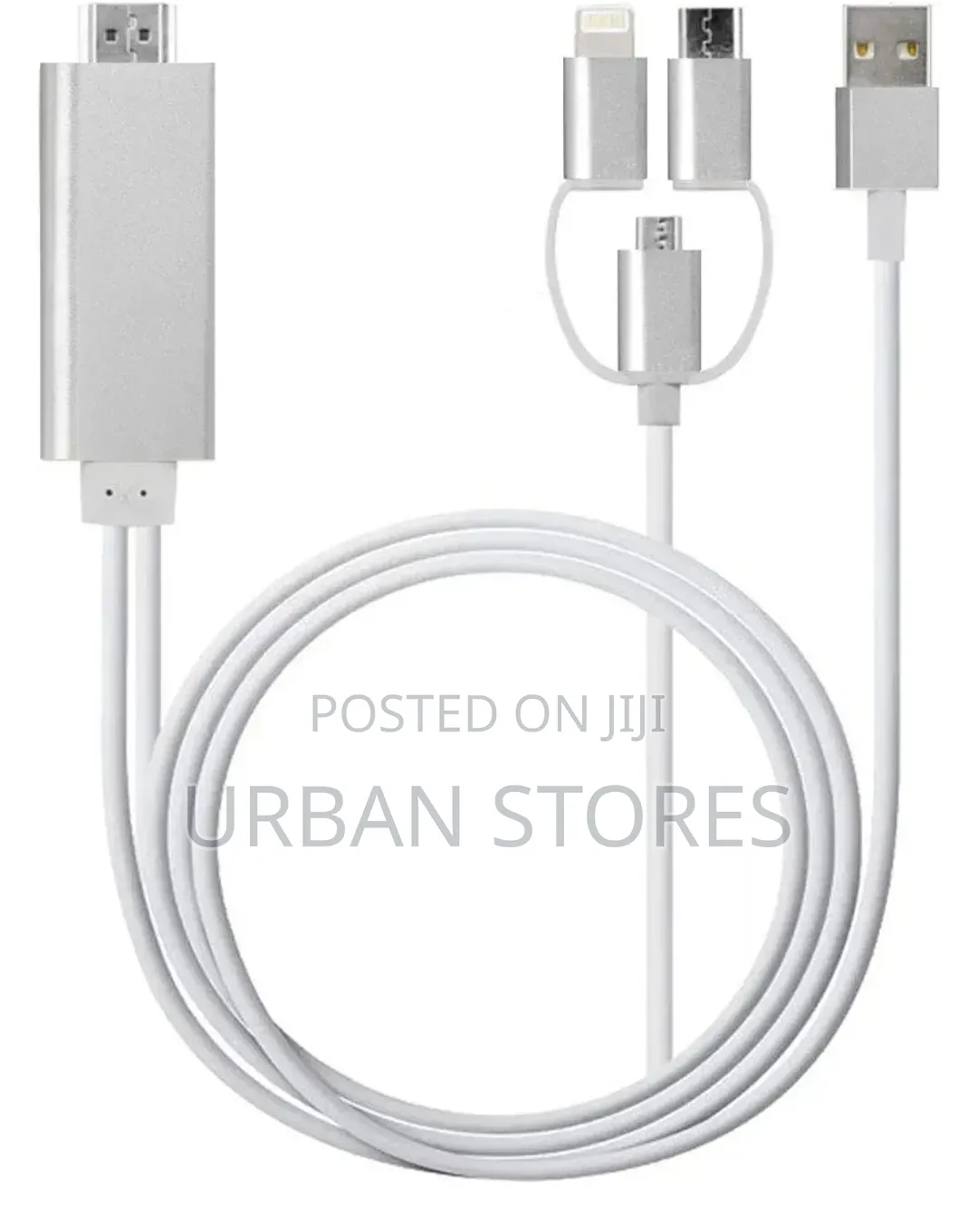 3 in 1 HDMI Adapter Cable, Lighting/Type-C/Micro USB for Phones