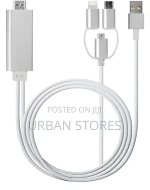 3 in 1 HDMI Adapter Cable, Lighting/Type-C/Micro USB for Phones