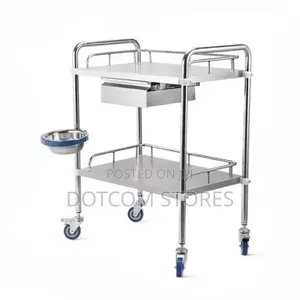 Two Shelves Stainless Steel Medical Trolley