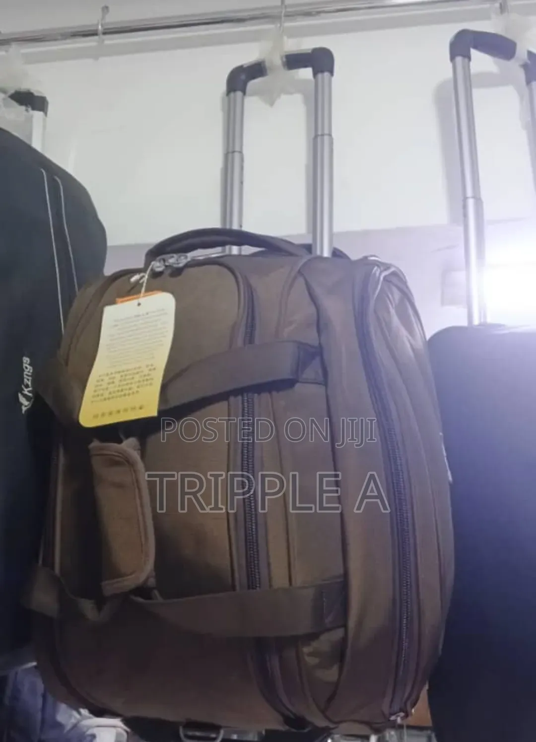 Brown Wheeled Duffel Bag