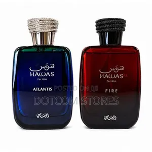 2pcs Hawas Atlantis Hawas Fire Eau De Parfum for Men, 100ml (3.4 Oz