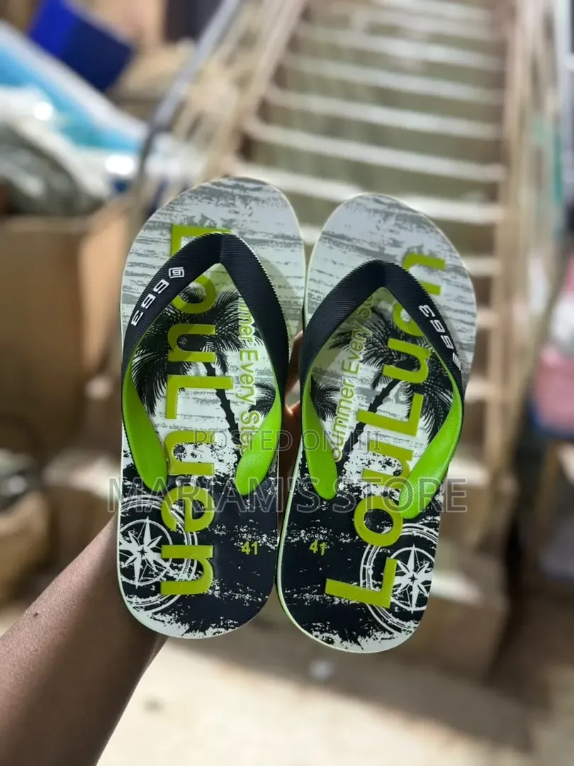Striped Flip-Flops Feature The