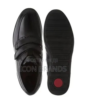 Kickers Troiko Strap Black Leather School Shoes