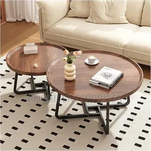 Nesting Round Tray Coffee Tables 2pcs