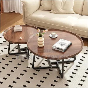 Nesting Round Tray Coffee Tables 2pcs