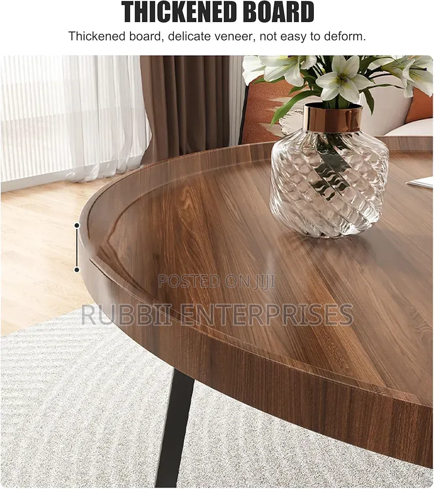Nesting Round Tray Coffee Tables 2pcs