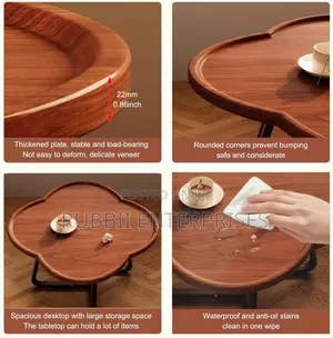 Clover-Shaped Nesting Coffee Table Set ~ 2pc