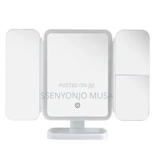 Folding LED Makeup Mirror With 3-Tone Lights Magnifying Mirror