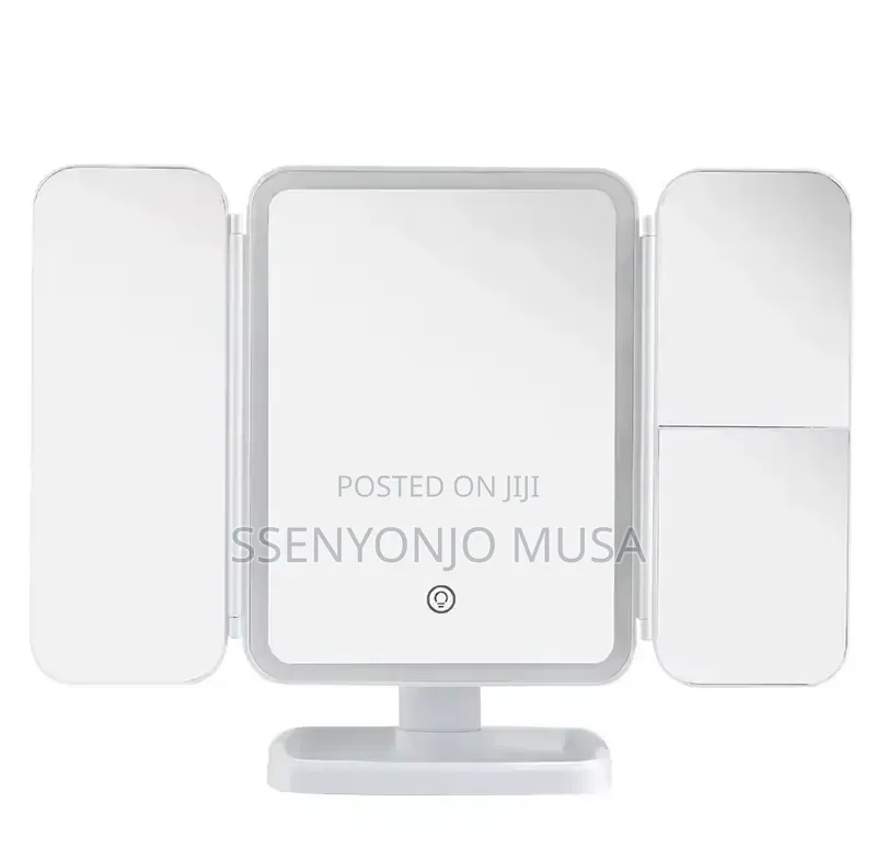 Folding LED Makeup Mirror With 3-Tone Lights Magnifying Mirror