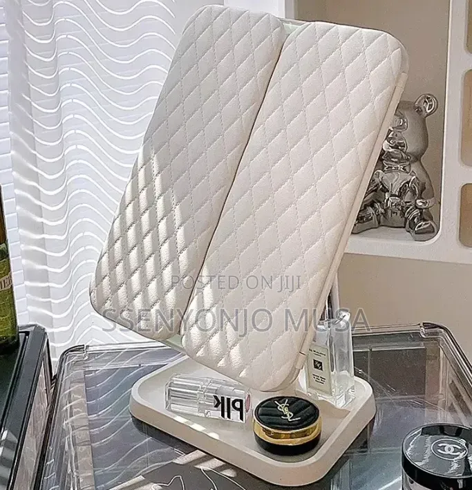 Folding LED Makeup Mirror With 3-Tone Lights Magnifying Mirror