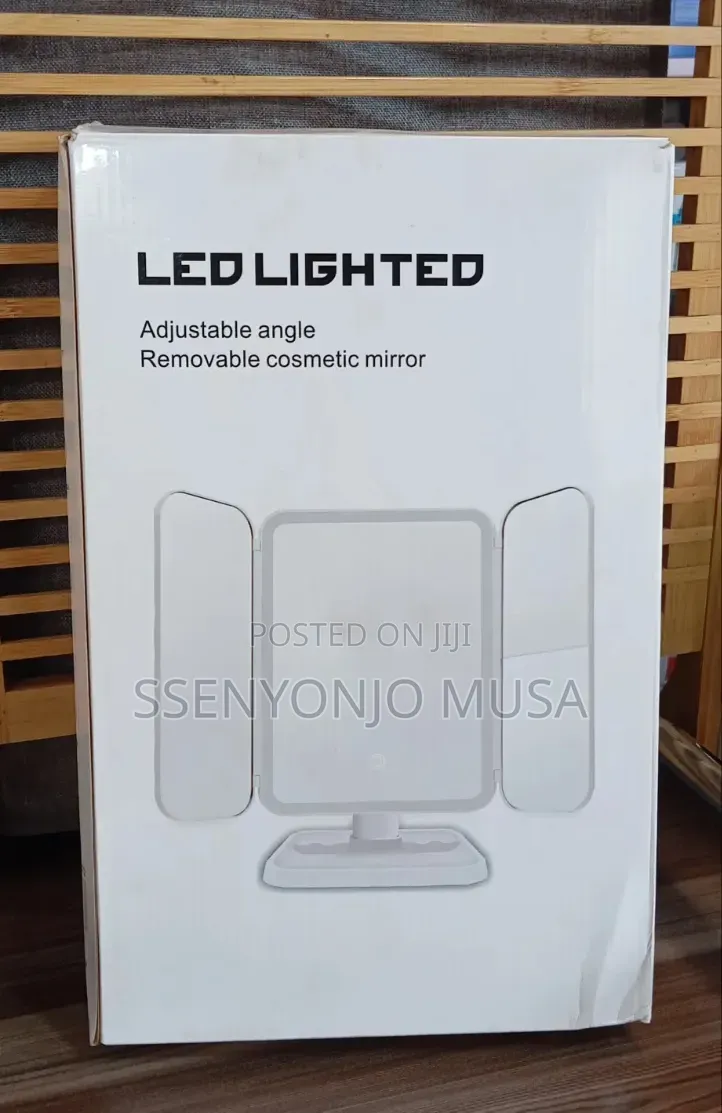 Folding LED Makeup Mirror With 3-Tone Lights Magnifying Mirror