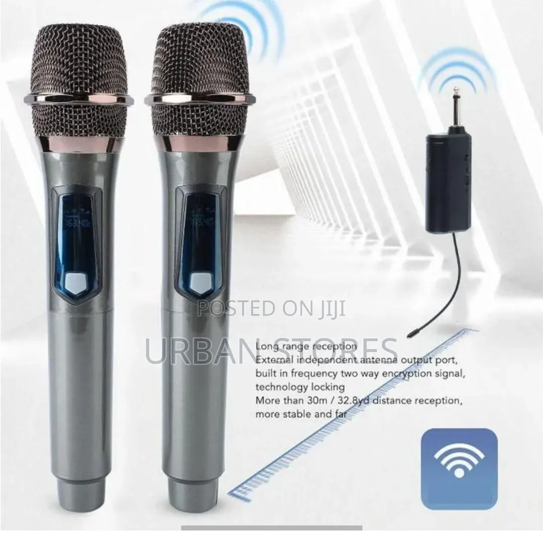 Double Free Power Wireless Rechargeable Microphone With a Receiver