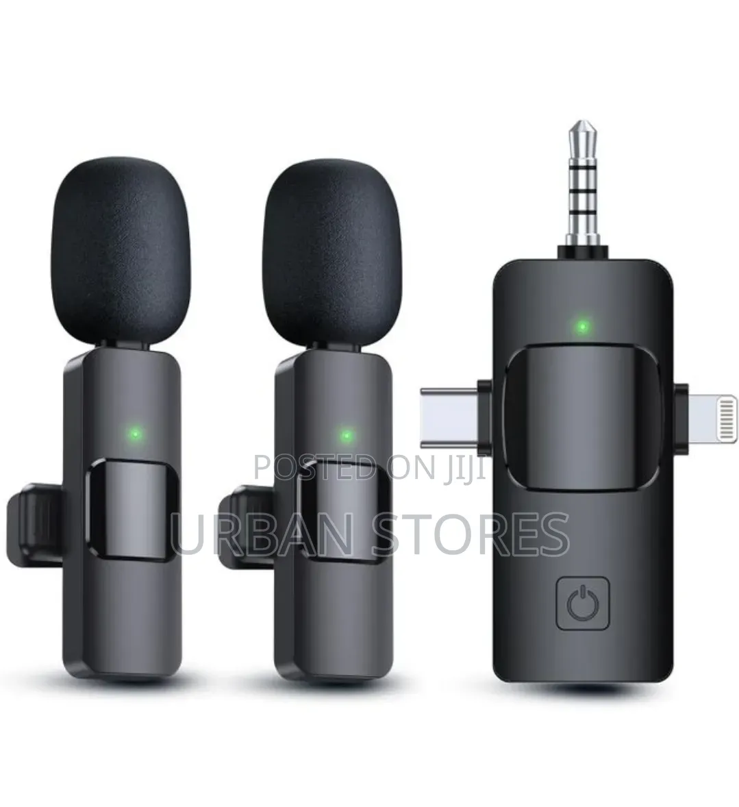 3 in 1 Wireless Lavalier Microphones for iPhone, iPad, Android,