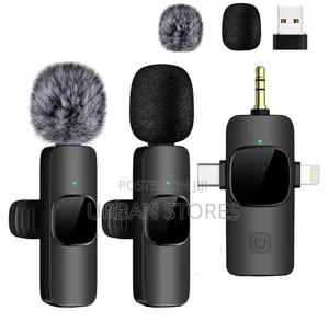3 in 1 Wireless Lavalier Microphones for iPhone, iPad, Android,