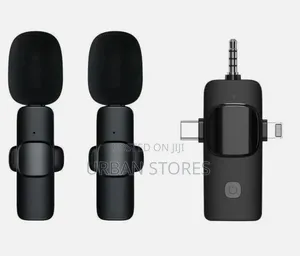 3 in 1 Wireless Lavalier Microphones for iPhone, iPad, Android,