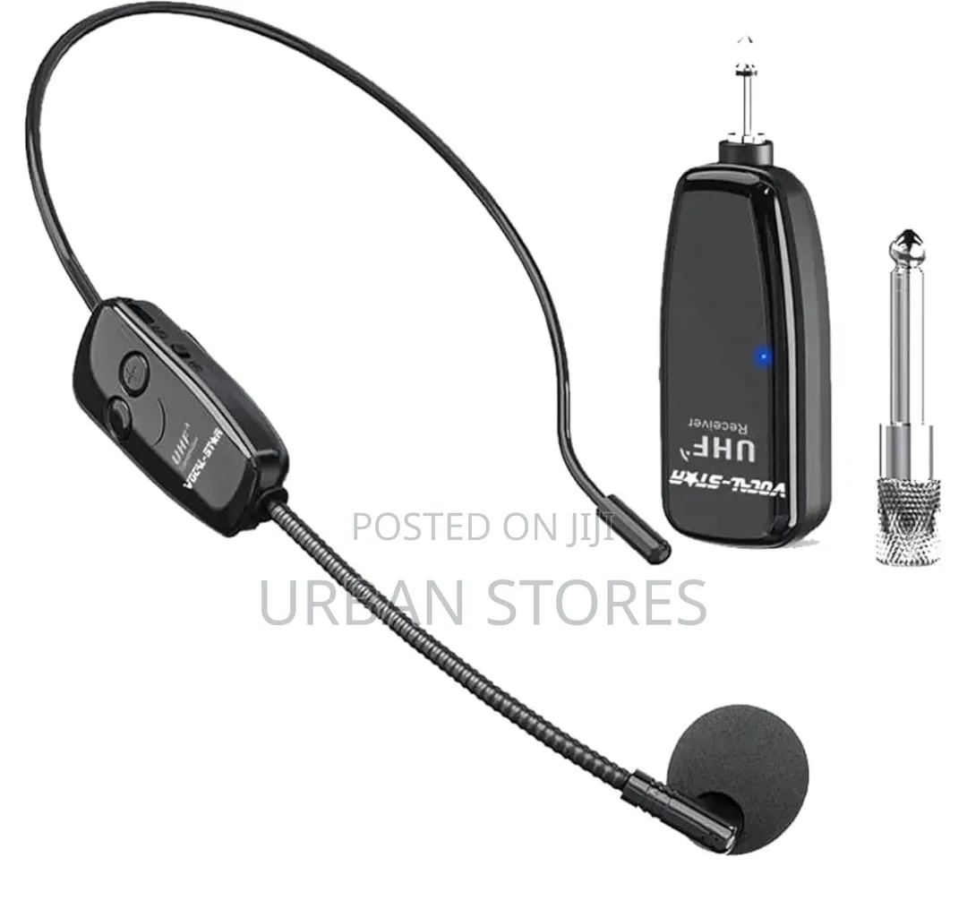 Uhf Wireless Headset Microphone: Cordless Head Microphone
