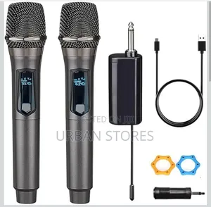 Professional Dual Dynamic Microphone System With Receiver